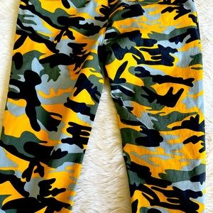 VIP jeans size 7/8 yellow camo. Used